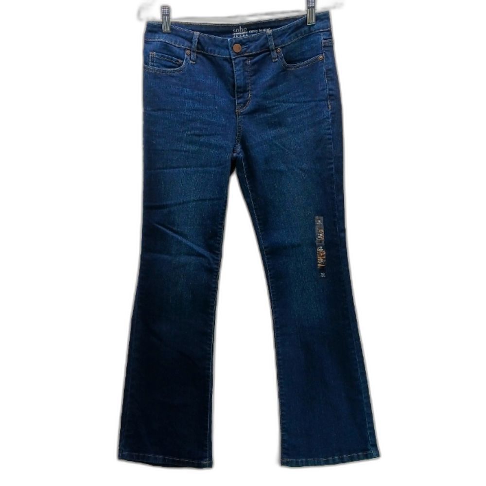 SOHO Curvy Bootcut Dark Wash Stretch Denim 5 Pocket Jeans Women's 10 Petite